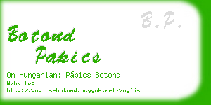 botond papics business card